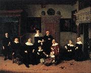 Adriaen van ostade Family portrait. oil painting reproduction